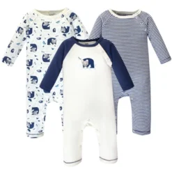 Touched By Nature Baby Boy Organic Cotton Coveralls 3pk, Woodland -Baby GUEST 03d39790 cc65 4140 995c 107718bc4801