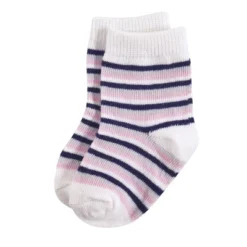 Touched By Nature Baby Girl Organic Cotton Socks, Navy Lt. Pink -Baby GUEST 07e9ab2c 4fc7 445f a25e cbb08a88384d 1