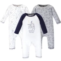 Touched By Nature Baby Boy Organic Cotton Coveralls 3pk, Constellation -Baby GUEST 0c5cd58c b634 4fc1 84e9 b06e62c6a079
