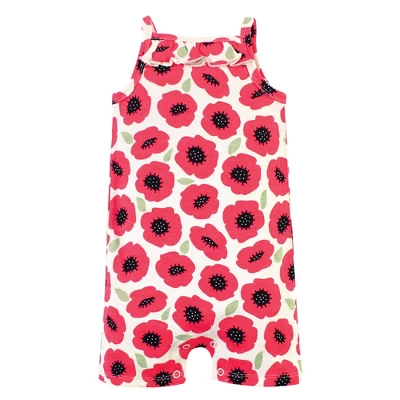 Touched By Nature Unisex Baby Organic Cotton Rompers, Poppy 3 Touched By Nature Unisex Baby Organic Cotton Rompers, Poppy - Image 3