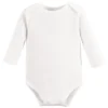 Touched By Nature Organic Cotton Long-Sleeve Bodysuits 5pk, White