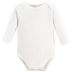 Touched By Nature Organic Cotton Long-Sleeve Bodysuits 5pk, White