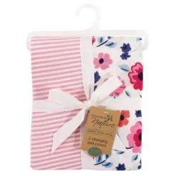 Touched By Nature Baby Girl Organic Cotton Changing Pad Cover, Garden Floral, One Size