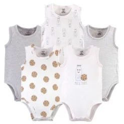 Touched By Nature Baby Boy Organic Cotton Bodysuits 5pk, Milk & Cookies -Baby GUEST 0e6c6ad9 da94 4309 87db 895493a3c34b