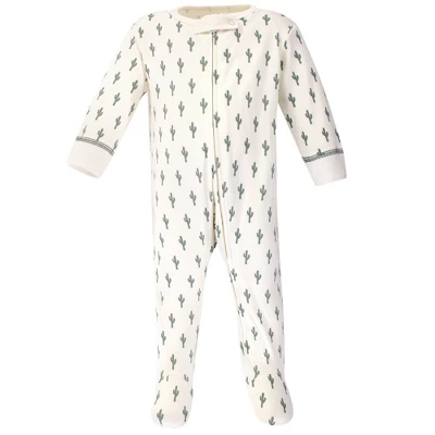 Touched By Nature Baby Organic Cotton Zipper Sleep And Play 3pk, Cactus 1 Touched By Nature Baby Organic Cotton Zipper Sleep And Play 3pk, Cactus