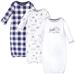 Touched By Nature Baby Organic Cotton Long-Sleeve Gowns 3pk, Arctic -Baby GUEST 13defc38 9bba 4247 b19c b59d61d6b35a
