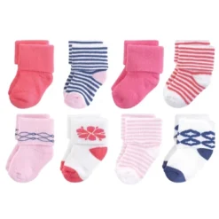 Touched By Nature Baby Girl Organic Cotton Socks, Flower