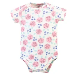 Touched By Nature Baby Girl Organic Cotton Bodysuits 5pk, Pink Rose -Baby GUEST 145ddbf6 0aac 44f2 ae87 68ccfb4b67b9