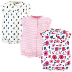 Touched By Nature Baby Girl Organic Cotton Rompers 3pk, Garden Floral -Baby GUEST 1549d160 434d 4109 9a70 b5425c7c83cc