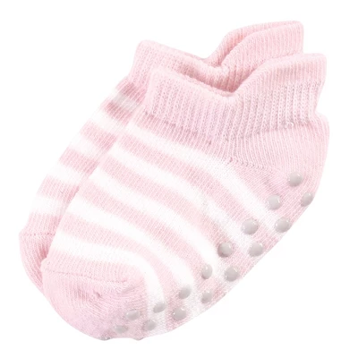 Touched By Nature Baby And Toddler Girl Organic Cotton Socks With Non-Skid Gripper For Fall Resistance, Pink Black 1 Touched By Nature Baby And Toddler Girl Organic Cotton Socks With Non-Skid Gripper For Fall Resistance, Pink Black