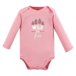 Touched By Nature Infant Girl Organic Cotton Long-Sleeve Bodysuits, Girl Woodland -Baby GUEST 170096ca e840 4d67 846e 14f831a12975