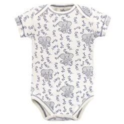 Touched By Nature Baby Boy Organic Cotton Bodysuits 5pk, Elephant -Baby GUEST 190a54f4 9e79 4134 a76c 7c8fb34c1c99