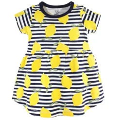 Touched By Nature Baby And Toddler Girl Organic Cotton Dress And Cardigan 2pc Set, Lemons -Baby GUEST 1df52761 31d6 497f 9735 2669070544d4
