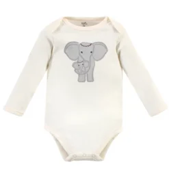 Touched By Nature Baby Girl Organic Cotton Long-Sleeve Bodysuits 5pk, Pink Elephant -Baby GUEST 20650f43 fd26 42ee 8270 d49f19f11b20