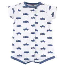 Touched By Nature Baby Boy Organic Cotton Rompers 3pk, Truck -Baby GUEST 20e86a2c f713 4191 9174 50da6b78aef4