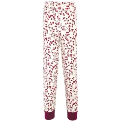 Touched By Nature Toddler And Kids Girl Organic Cotton Tight-Fit Pajama Set, Berry Branch