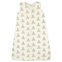 Touched By Nature Baby Boy Organic Cotton Sleeveless Wearable Sleeping Bag, Sack, Blanket, Camping