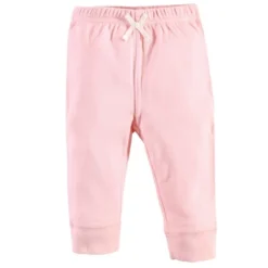 Touched By Nature Baby And Toddler Girl Organic Cotton Pants 4pk, Pink Burgundy -Baby GUEST 2185592c 624e 4aad a465 b5a3def4ec05