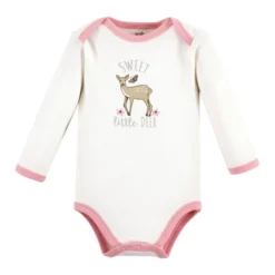Touched By Nature Infant Girl Organic Cotton Long-Sleeve Bodysuits, Girl Woodland Alphabet 5-Pack -Baby GUEST 25d67db4 9c19 42ea bce7 ebd87c25c8a6