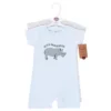 Touched By Nature Unisex Baby Organic Cotton Rompers, Endangered Rhino