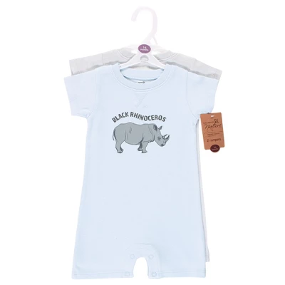 Touched By Nature Unisex Baby Organic Cotton Rompers, Endangered Rhino 1 Touched By Nature Unisex Baby Organic Cotton Rompers, Endangered Rhino