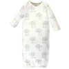 Touched By Nature Baby Organic Cotton Long-Sleeve Gowns 3pk, Birch Tree, 0-6 Months