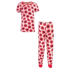 Touched By Nature Toddler And Kids Girl Organic Cotton Tight-Fit Pajama Set, Poppy -Baby GUEST 2be6059e 9a60 4a75 a6a1 2459b0ff6a18 1