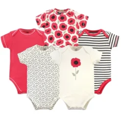 Touched By Nature Baby Girl Organic Cotton Bodysuits 5pk, Poppy -Baby GUEST 2cc08fe2 17c3 45f5 9571 8cd416ed661c