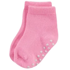 Touched By Nature Baby And Toddler Girl Organic Cotton Socks With Non-Skid Gripper For Fall Resistance, Pink -Baby GUEST 2da8e029 2312 4adc 9f95 a9bd53726b94