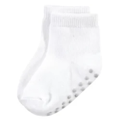 Touched By Nature Baby And Toddler Boy Organic Cotton Socks With Non-Skid Gripper For Fall Resistance, Solid Black -Baby GUEST 308a2d8e e14f 42e0 b79e b9ec3742d710