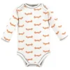 Touched By Nature Baby Boy Organic Cotton Long-Sleeve Bodysuits 3pk, Fox