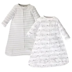 Touched By Nature Baby Organic Cotton Long-Sleeve Wearable Sleeping Bag, Sack, Blanket, Safari