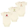 Touched By Nature Organic Cotton Bodysuits 3pk, Tomato