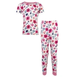 Touched By Nature Toddler And Kids Girl Organic Cotton Tight-Fit Pajama Set, Garden Floral -Baby GUEST 32999a53 ebe2 408e bbdd 6524b4439bab 1