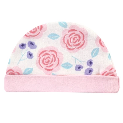 Touched By Nature Baby Girl Organic Cotton Preemie Layette 4pc Set, Pink Rose, Preemie 4 Touched By Nature Baby Girl Organic Cotton Preemie Layette 4pc Set, Pink Rose, Preemie - Image 4