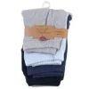 Touched By Nature Baby And Toddler Boy Organic Cotton Pants 4pk, Navy Gray Solid