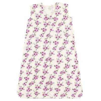 Touched By Nature Baby Girl Organic Cotton Sleeveless Wearable Sleeping Bag, Sack, Blanket, Cherry Blossom 2 Touched By Nature Baby Girl Organic Cotton Sleeveless Wearable Sleeping Bag, Sack, Blanket, Cherry Blossom - Image 2