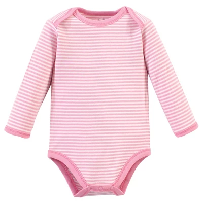 Touched By Nature Baby Girl Organic Cotton Long-Sleeve Bodysuits 5pk, Garden Floral 1 Touched By Nature Baby Girl Organic Cotton Long-Sleeve Bodysuits 5pk, Garden Floral