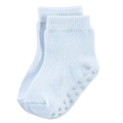 Touched By Nature Baby And Toddler Boy Organic Cotton Socks With Non-Skid Gripper For Fall Resistance, Blue -Baby GUEST 3866f2e0 9f91 49c0 86de 296f131836dc