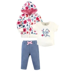 Touched By Nature Baby And Toddler Girl Organic Cotton Hoodie, Bodysuit Or Tee Top, And Pant, Garden Floral Toddler -Baby GUEST 3a8a32d2 9bf2 4a1b b549 45bfe4adb237