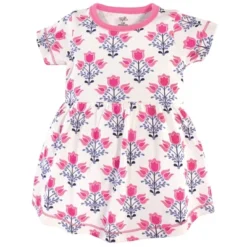 Touched By Nature Baby And Toddler Girl Organic Cotton Dress And Cardigan 2pc Set, Abstract Flower -Baby GUEST 3cbf26ef 971e 4115 bd39 bfd41d08d6e1