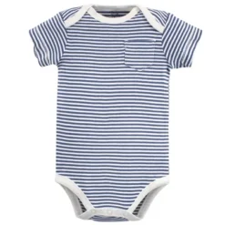 Touched By Nature Baby Boy Organic Cotton Bodysuits 5pk, Elephant