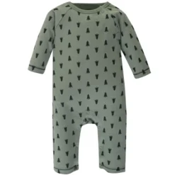 Touched By Nature Baby Boy Organic Cotton Coveralls 3pk, Happy Camper