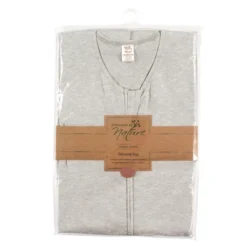 Touched By Nature Baby Organic Cotton Sleeveless Wearable Sleeping Bag, Sack, Blanket, Solid Heather Gray