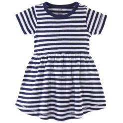 Touched By Nature Baby And Toddler Girl Organic Cotton Short-Sleeve Dresses 2pk, Floral Breeze