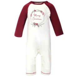 Touched By Nature Baby Girl Organic Cotton Coveralls 3pk, Holly Berry -Baby GUEST 4132c11b cff3 49b5 bbca 3e6a744d1c76