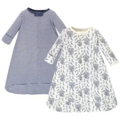 Touched By Nature Baby Organic Cotton Long-Sleeve Wearable Sleeping Bag, Sack, Blanket, Elephant -Baby GUEST 413a302f d0e4 43ee b0e9 92240005334d