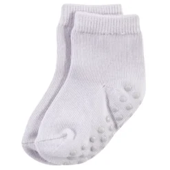Touched By Nature Baby And Toddler Girl Organic Cotton Socks With Non-Skid Gripper For Fall Resistance, Solid Black Pink -Baby GUEST 41430320 f389 4005 83fb b74374df5a78