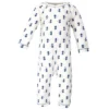 Touched By Nature Baby Girl Organic Cotton Coveralls 3pk, Garden Floral