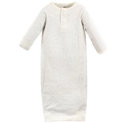 Touched By Nature Baby Boy Organic Cotton Henley Long-Sleeve Gowns 3pk 2 Touched By Nature Baby Boy Organic Cotton Henley Long-Sleeve Gowns 3pk - Image 2